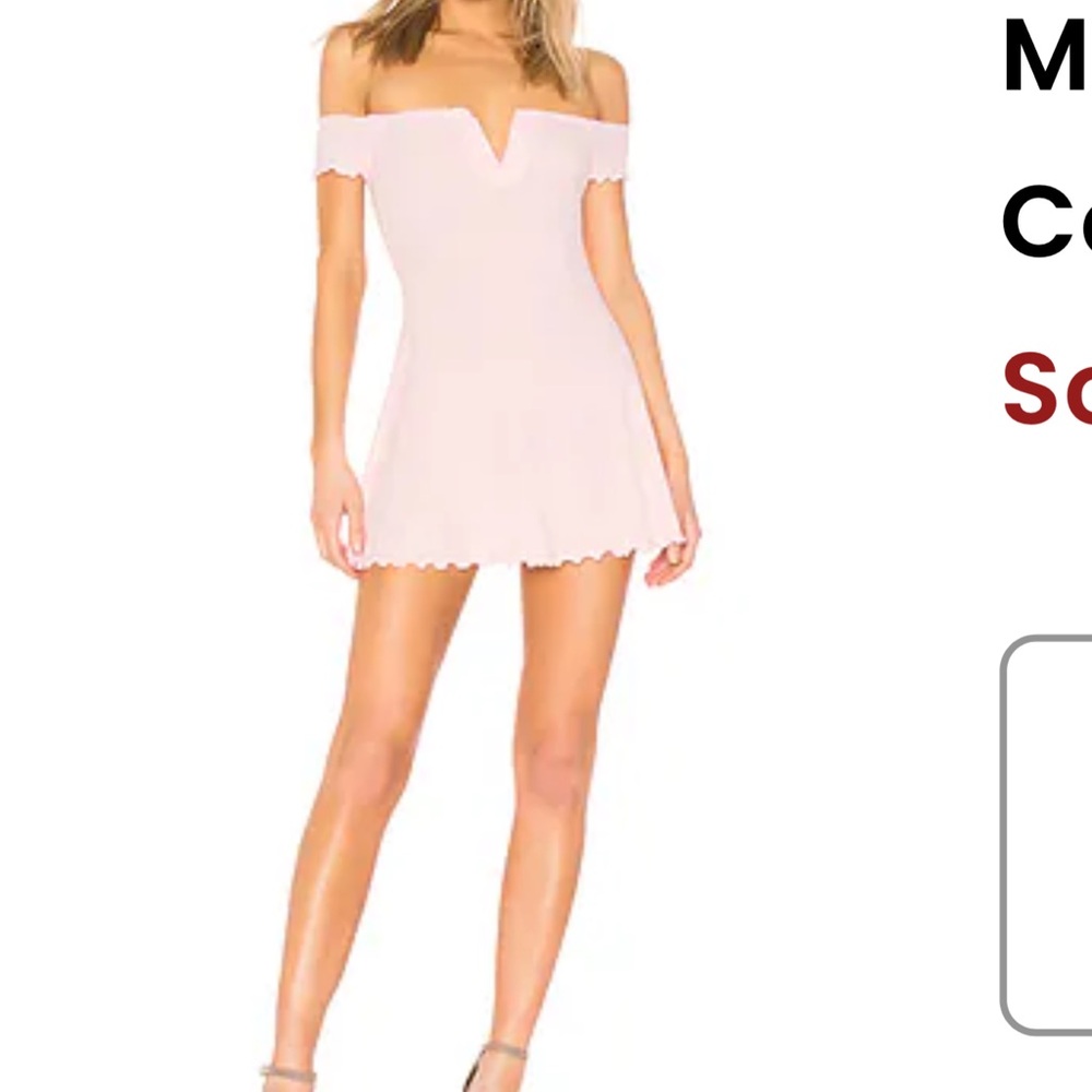 MAJORELLE Strapless Light Pink Dress